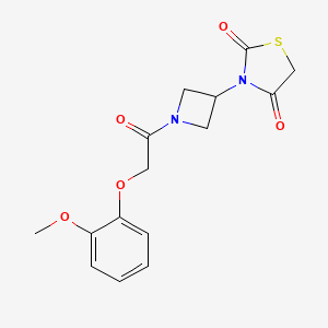 3-(1-(2-(2-Methoxyphenoxy)acetyl)azetidin-3-yl)thiazolidine-2,4-dione
