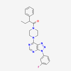 molecular formula C24H24FN7O B2882577 3-(3-fluorophenyl)-7-[4-(2-phenylbutanoyl)piperazin-1-yl]-3H-[1,2,3]triazolo[4,5-d]pyrimidine CAS No. 946314-32-5