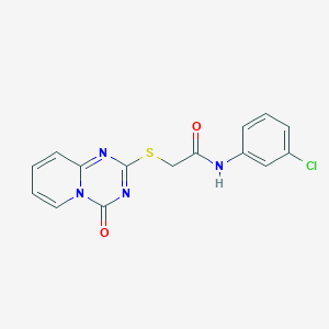 N-(3-chlorophenyl)-2-(4-oxopyrido[1,2-a][1,3,5]triazin-2-yl)sulfanylacetamide