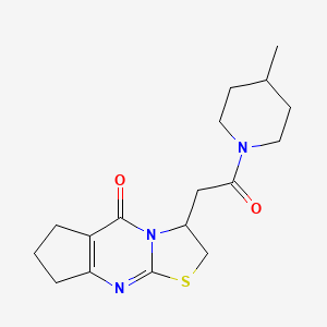 12-[2-(4-Methylpiperidin-1-yl)-2-oxoethyl]-10-thia-1,8-diazatricyclo[7.3.0.03,7]dodeca-3(7),8-dien-2-one