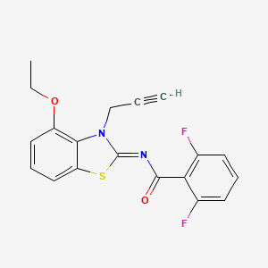 N-(4-ethoxy-3-prop-2-ynyl-1,3-benzothiazol-2-ylidene)-2,6-difluorobenzamide