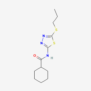N-(5-(propylthio)-1,3,4-thiadiazol-2-yl)cyclohexanecarboxamide