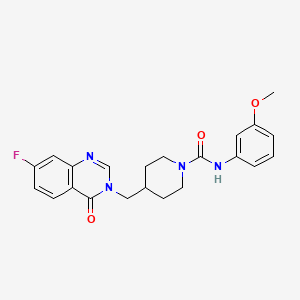 4-[(7-Fluoro-4-oxoquinazolin-3-yl)methyl]-N-(3-methoxyphenyl)piperidine-1-carboxamide