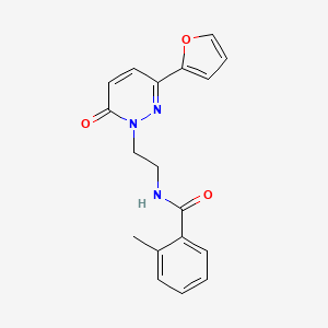 N-(2-(3-(furan-2-yl)-6-oxopyridazin-1(6H)-yl)ethyl)-2-methylbenzamide