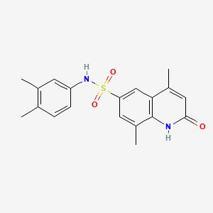 N-(3,4-dimethylphenyl)-4,8-dimethyl-2-oxo-1,2-dihydroquinoline-6-sulfonamide