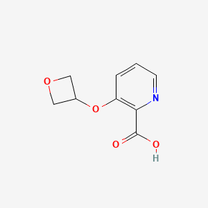 molecular formula C9H9NO4 B2882620 3-(氧杂环-3-氧基)吡啶-3-甲酸 CAS No. 1402232-70-5