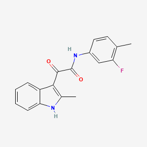 N-(3-fluoro-4-methylphenyl)-2-(2-methyl-1H-indol-3-yl)-2-oxoacetamide