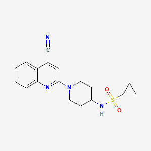 N-[1-(4-cyanoquinolin-2-yl)piperidin-4-yl]cyclopropanesulfonamide