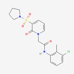 N-(3-chloro-2-methylphenyl)-2-[2-oxo-3-(pyrrolidin-1-ylsulfonyl)pyridin-1(2H)-yl]acetamide
