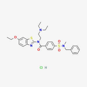molecular formula C30H37ClN4O4S2 B2882659 4-(N-benzyl-N-methylsulfamoyl)-N-(2-(diethylamino)ethyl)-N-(6-ethoxybenzo[d]thiazol-2-yl)benzamide hydrochloride CAS No. 1322239-75-7