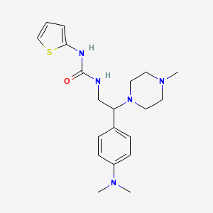 molecular formula C20H29N5OS B2882665 1-(2-(4-(Dimethylamino)phenyl)-2-(4-methylpiperazin-1-yl)ethyl)-3-(thiophen-2-yl)urea CAS No. 1170958-35-6