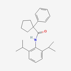 molecular formula C24H31NO B2882670 N-(2,6-双(异丙基)苯基)(苯基环戊基)甲酰胺 CAS No. 1024574-56-8