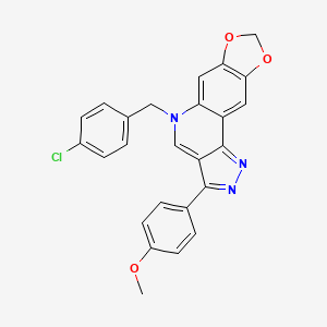 5-(4-chlorobenzyl)-3-(4-methoxyphenyl)-5H-[1,3]dioxolo[4,5-g]pyrazolo[4,3-c]quinoline