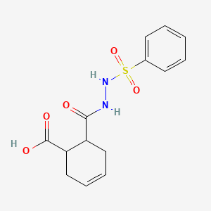 molecular formula C14H16N2O5S B2882678 6-{[2-(Phenylsulfonyl)hydrazino]carbonyl}-3-cyclohexene-1-carboxylic acid CAS No. 478034-02-5