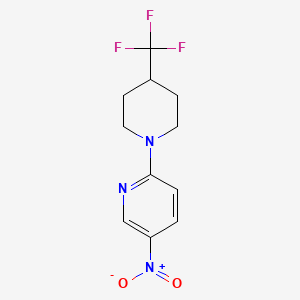 molecular formula C11H12F3N3O2 B2882682 1-(5-Nitro-2-pyridinyl)-4-(trifluoromethyl)piperidine CAS No. 175277-61-9