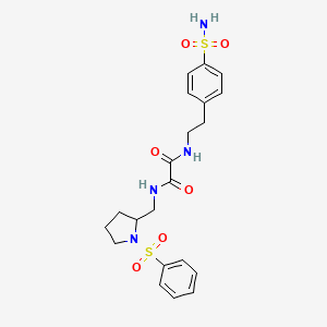 N1-((1-(phenylsulfonyl)pyrrolidin-2-yl)methyl)-N2-(4-sulfamoylphenethyl)oxalamide