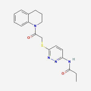 N-(6-((2-(3,4-dihydroquinolin-1(2H)-yl)-2-oxoethyl)thio)pyridazin-3-yl)propionamide
