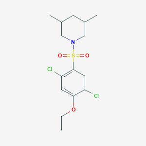 molecular formula C15H21Cl2NO3S B288269 2,5-Dichloro-4-[(3,5-dimethyl-1-piperidinyl)sulfonyl]phenyl ethyl ether 