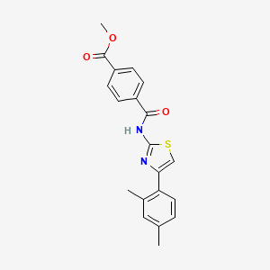 Methyl 4-((4-(2,4-dimethylphenyl)thiazol-2-yl)carbamoyl)benzoate