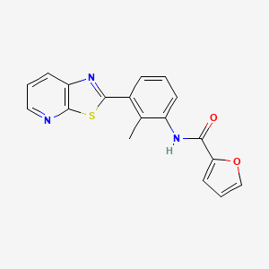 N-(2-methyl-3-(thiazolo[5,4-b]pyridin-2-yl)phenyl)furan-2-carboxamide
