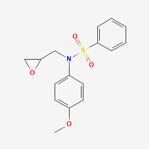 molecular formula C16H17NO4S B2882720 N-(4-methoxyphenyl)-N-(oxiran-2-ylmethyl)benzenesulfonamide CAS No. 500118-62-7