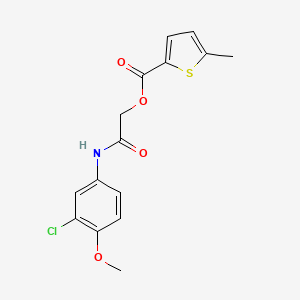 [2-(3-Chloro-4-methoxyanilino)-2-oxoethyl] 5-methylthiophene-2-carboxylate