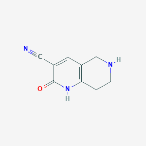 molecular formula C9H9N3O B2882725 2-Oxo-1,2,5,6,7,8-hexahydro-1,6-naphthyridine-3-carbonitrile CAS No. 1190440-62-0