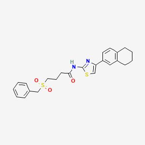 molecular formula C24H26N2O3S2 B2882726 4-(benzylsulfonyl)-N-(4-(5,6,7,8-tetrahydronaphthalen-2-yl)thiazol-2-yl)butanamide CAS No. 922467-41-2