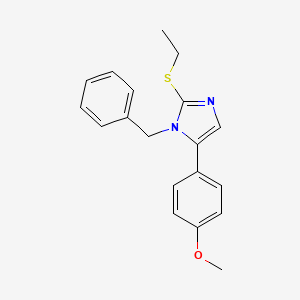 molecular formula C19H20N2OS B2882727 1-苄基-2-(乙硫基)-5-(4-甲氧基苯基)-1H-咪唑 CAS No. 1207020-45-8