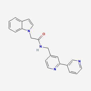 N-([2,3'-bipyridin]-4-ylmethyl)-2-(1H-indol-1-yl)acetamide