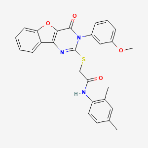 N-(2,4-dimethylphenyl)-2-[[3-(3-methoxyphenyl)-4-oxo-[1]benzofuro[3,2-d]pyrimidin-2-yl]sulfanyl]acetamide