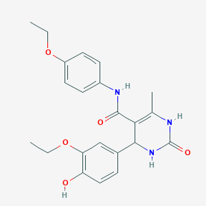 molecular formula C22H25N3O5 B2882739 4-(3-乙氧基-4-羟基苯基)-N-(4-乙氧基苯基)-6-甲基-2-氧代-1,2,3,4-四氢嘧啶-5-甲酰胺 CAS No. 380644-49-5