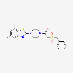 2-(Benzylsulfonyl)-1-(4-(5,7-dimethylbenzo[d]thiazol-2-yl)piperazin-1-yl)ethanone