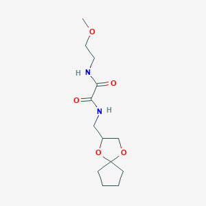 N1-(1,4-dioxaspiro[4.4]nonan-2-ylmethyl)-N2-(2-methoxyethyl)oxalamide