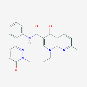 1-ethyl-7-methyl-N-(2-(1-methyl-6-oxo-1,6-dihydropyridazin-3-yl)phenyl)-4-oxo-1,4-dihydro-1,8-naphthyridine-3-carboxamide