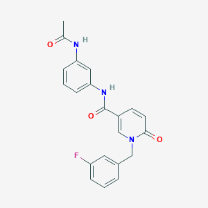 molecular formula C21H18FN3O3 B2882763 N-(3-乙酰氨基苯基)-1-[(3-氟苯基)甲基]-6-氧代吡啶-3-甲酰胺 CAS No. 941911-04-2