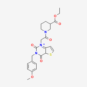 ethyl 1-(2-{3-[(4-methoxyphenyl)methyl]-2,4-dioxo-1H,2H,3H,4H-thieno[3,2-d]pyrimidin-1-yl}acetyl)piperidine-3-carboxylate