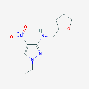 1-Ethyl-4-nitro-N-((tetrahydrofuran-2-yl)methyl)-1H-pyrazol-3-amine