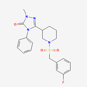 3-(1-((3-fluorobenzyl)sulfonyl)piperidin-3-yl)-1-methyl-4-phenyl-1H-1,2,4-triazol-5(4H)-one