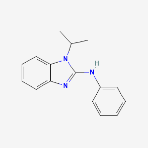 molecular formula C16H17N3 B2882790 N-苯基-1-丙-2-基-2-苯并咪唑胺 CAS No. 377048-84-5