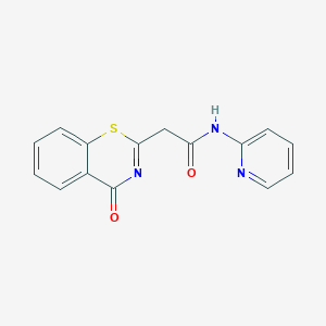 molecular formula C15H11N3O2S B2882801 2-(4-氧代-4H-1,3-苯并噻嗪-2-基)-N-(2-吡啶基)乙酰胺 CAS No. 338975-37-4