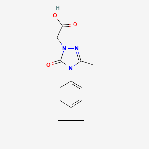 2-{4-[4-(tert-butyl)phenyl]-3-methyl-5-oxo-4,5-dihydro-1H-1,2,4-triazol-1-yl}acetic acid