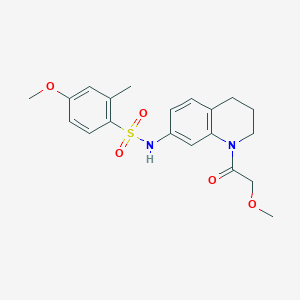 molecular formula C20H24N2O5S B2882817 4-methoxy-N-(1-(2-methoxyacetyl)-1,2,3,4-tetrahydroquinolin-7-yl)-2-methylbenzenesulfonamide CAS No. 1171073-62-3