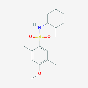 molecular formula C16H25NO3S B288283 4-methoxy-2,5-dimethyl-N-(2-methylcyclohexyl)benzenesulfonamide 