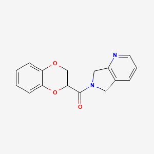 molecular formula C16H14N2O3 B2882834 (2,3-dihydrobenzo[b][1,4]dioxin-2-yl)(5H-pyrrolo[3,4-b]pyridin-6(7H)-yl)methanone CAS No. 2309555-94-8