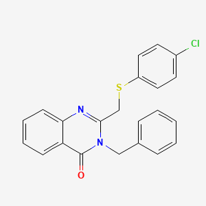 3-benzyl-2-{[(4-chlorophenyl)sulfanyl]methyl}-4(3H)-quinazolinone
