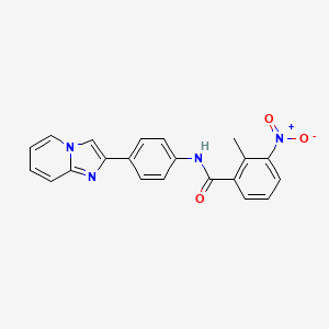 N-(4-imidazo[1,2-a]pyridin-2-ylphenyl)-2-methyl-3-nitrobenzamide