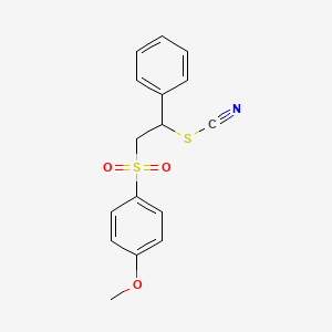 [2-(4-Methoxyphenyl)sulfonyl-1-phenylethyl] thiocyanate