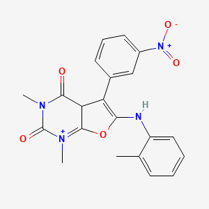 1,3-dimethyl-6-[(2-methylphenyl)amino]-5-(3-nitrophenyl)-1H,2H,3H,4H-furo[2,3-d]pyrimidine-2,4-dione