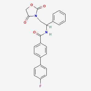 N-(2-(2,4-dioxooxazolidin-3-yl)-1-phenylethyl)-4'-fluoro-[1,1'-biphenyl]-4-carboxamide